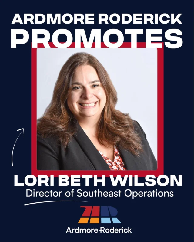 Please join us in congratulating Lori Beth Wilson on her promotion to Director of Southeast Operations! Lori Beth’s leadership and dedication continue to elevate our teams, projects, and impact across the Southeast. We’re excited for what’s ahead under her guidance! 

#ArdmoreRoderick #TeamAR #PromotionAnnouncement #Leadership #SoutheastOperations #WomenInInfrastructure #EngineeringLeadership #ConstructionManagement #CareerGrowth #Congratulations #LeadershipInAction