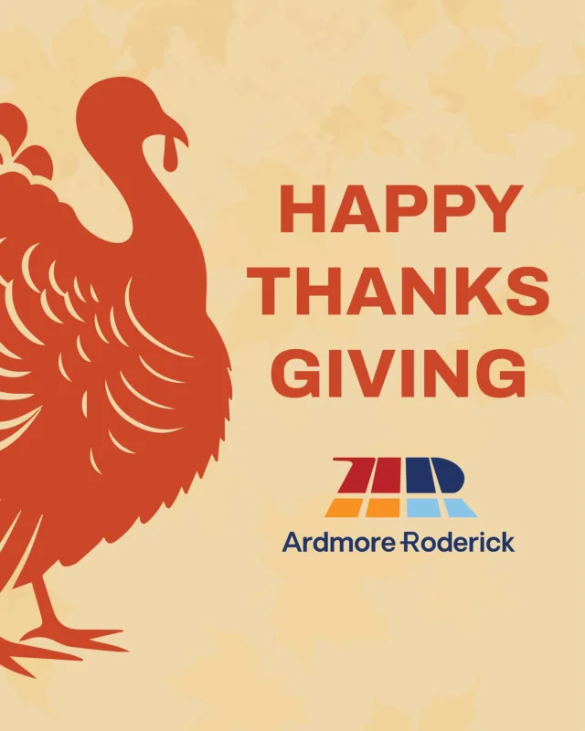 Happy Thanksgiving from all of us at Ardmore Roderick! We’re grateful for our amazing team, partners, and clients who help us build stronger communities every day. Wishing you a safe and joyful holiday!

#Thanksgiving #GiveThanks #Thankful #Gratitude