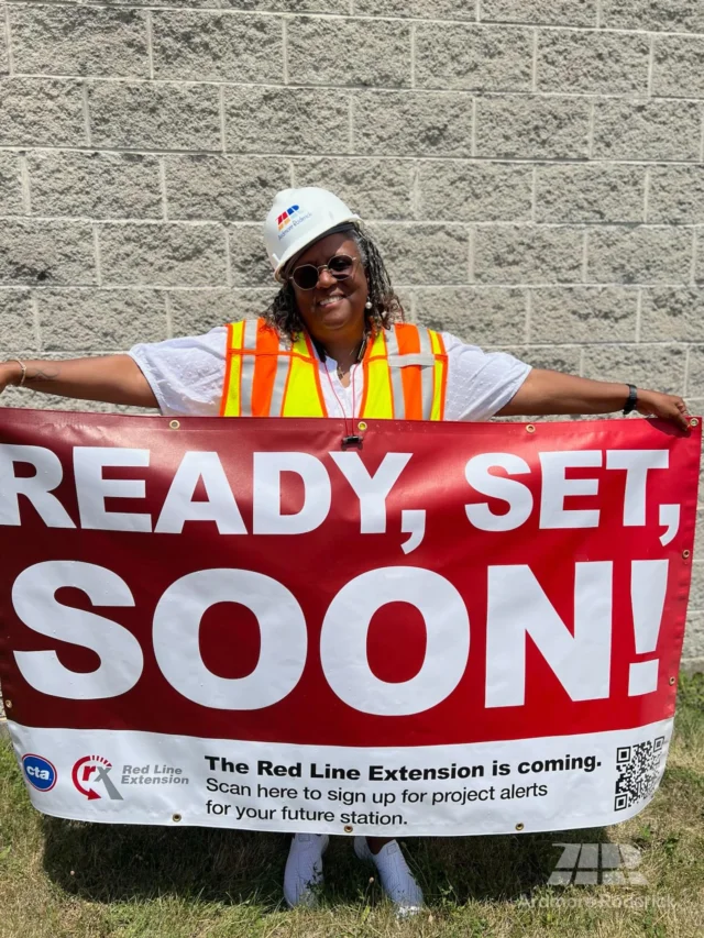 Barbara Stubblefield representing Ardmore Roderick at the CTA’s Red Line Extension (RLE) Project Office — where progress toward the future is already underway! Ardmore Roderick currently provides Program Management services for the 5.6-mile heavy rail transit line extension from the existing 95th Street Terminal to 130th Street. The RLE is planned to be the most transformative project in @chicagocta history by bringing a vital lifeline to some of Chicago’s most vulnerable and historically underserved communities!
 
#RLEProject #CTA #InfrastructureInAction #WomenInTransportation #ProjectProgress