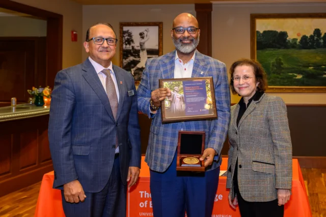 Last week, Ardmore Roderick Chief Executive Officer, Rashod R. Johnson, PE, was honored with the Distinguished Alumni Award from the UIUC Grainger College of Engineering.
 
From his beginnings on the South Side of Chicago, to leading a nationally recognized firm, Rashod’s journey reflects resilience, purpose, and a commitment to creating opportunity for others.
 
During Friday’s panel at Grainger Auditorium, honorees reflected on their time at Illinois, the paths that shaped their careers, and where they see the future of engineering heading. A common theme emerged: the next generation of engineering will be defined by bold thinking, continuous learning, and lifting others along the way.
 
This recognition is not just a celebration of achievement; it’s proof that perseverance and purpose can create lasting impact far beyond the path you start on.
 
Congratulations to all of this year’s honorees for inspiring what comes next!
 
#EngineeringExcellence #UIUC #GraingerEngineering #AlumniAward #EngineeringLeadership