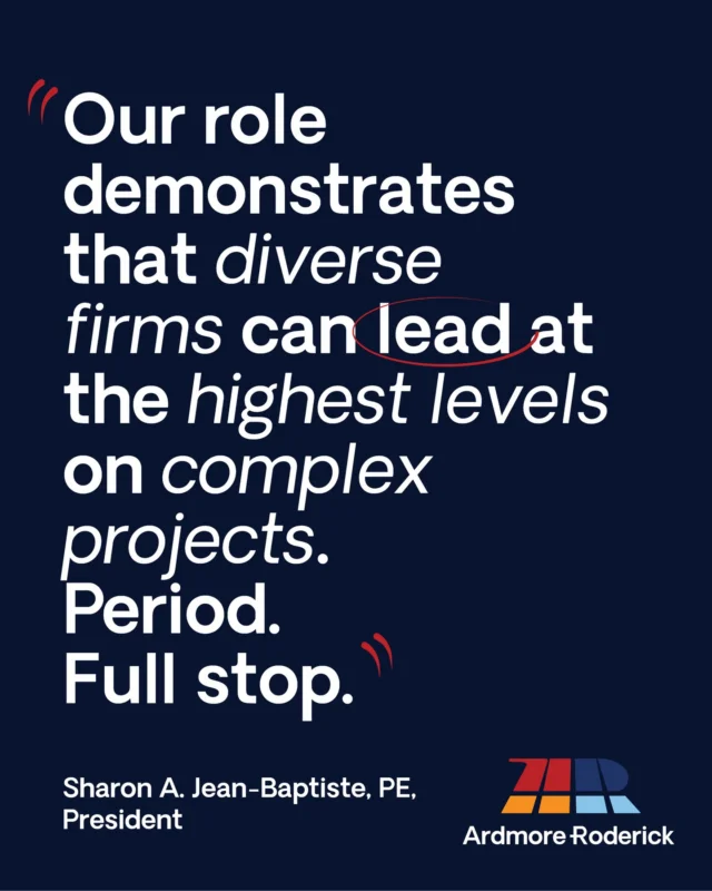 Our President, Sharon A. Jean-Baptiste, shares how our team is supporting the Chicago Transit Authority across major transit programs, including the Red Line Extension, Red and Purple Modernization, and the Capital Construction Improvement Program—helping guide strategy, inform key decisions, and elevate leadership on complex infrastructure.

Recently, Sharon joined CTA’s Workforce Initiatives Construction Talks alongside Senior Coordinator, Gernell Turner, MBA, and Director of CTA’s Diversity Programs, JuanPablo Prieto, to discuss the role historic firms play in shaping major capital projects and the future of the industry.

CTA’s Workforce Initiatives Construction Talks is a monthly, hour-long virtual series designed to help educate and engage stakeholders, deepen understanding of CTA workforce initiatives, and turn workforce goals into real opportunities.

Watch the discussion at the link in our bio!

#ChicagoTransitAuthority #PublicTransit #EngineeringLeadership #DiversityInEngineering #RepresentationMatters