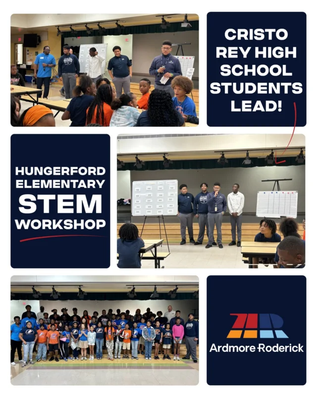 A strong finish to a year of STEM learning at Hungerford Elementary.

From hands-on activities to student-led sessions, it’s been rewarding to watch these students grow in both knowledge and confidence. Our final Jeopardy-style activity was a great success, thanks to the leadership of Corporate Work Study Program students from Cristo Rey High School and support from our AR volunteers, Ka’Nard Robinson, Malinda Labbe, and Dave DeCator.

Looking forward to continuing this work next year!

#CommunityImpact #EngineeringTheFuture #STEM #STEMWorkship #ARGives