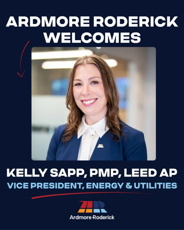 We are excited to welcome Kelly Sapp, PMP, LEED AP, as Vice President of Energy & Utilities at Ardmore Roderick! 

With nearly 20 years of experience in infrastructure and pipeline programs, Kelly brings a collaborative leadership style and a strong track record of delivering results. She is known for building high-performing teams, strengthening operations, and driving meaningful outcomes for clients and communities. 

We’re excited for the impact she will have as we continue to grow our utilities practice nationwide. 

#Infrastructure #Energy #Utilities #EngineeringLeadership #Growth #CommunityImpact