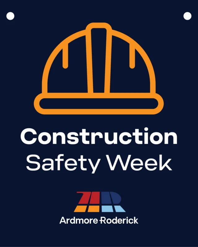 It's Construction Safety Week! At Ardmore Roderick we value safety on project sites AND in the office to ensure everyone returns home safely every day. 

#ConstructionSafetyWeek