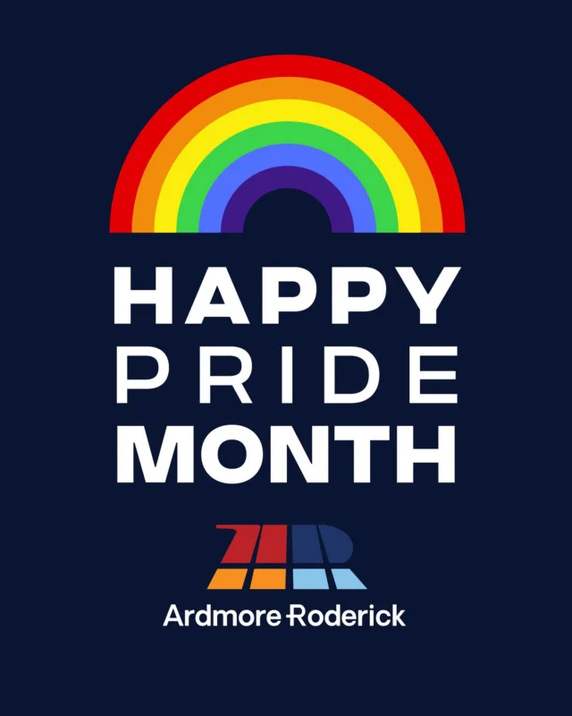 Ardmore Roderick celebrates Pride Month and stands with our LGBTQ+ colleagues, partners, and communities.  Happy Pride Month!

#PrideMonth #Pride2026