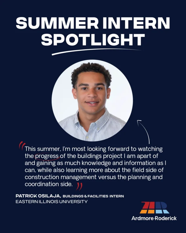 Meet Ardmore Roderick’s Summer 2026 Interns! These engineering, architecture, finance, and communications students are spending their summers working with various teams at Ardmore Roderick. Today we are highlighting three of our summer interns, Patrick Osilaja, Kennedy Kimball, and Katelyn McHugh.
 
#Interns #SummerInternship #EngineeringInterns #CivilEngineering #ARIntern