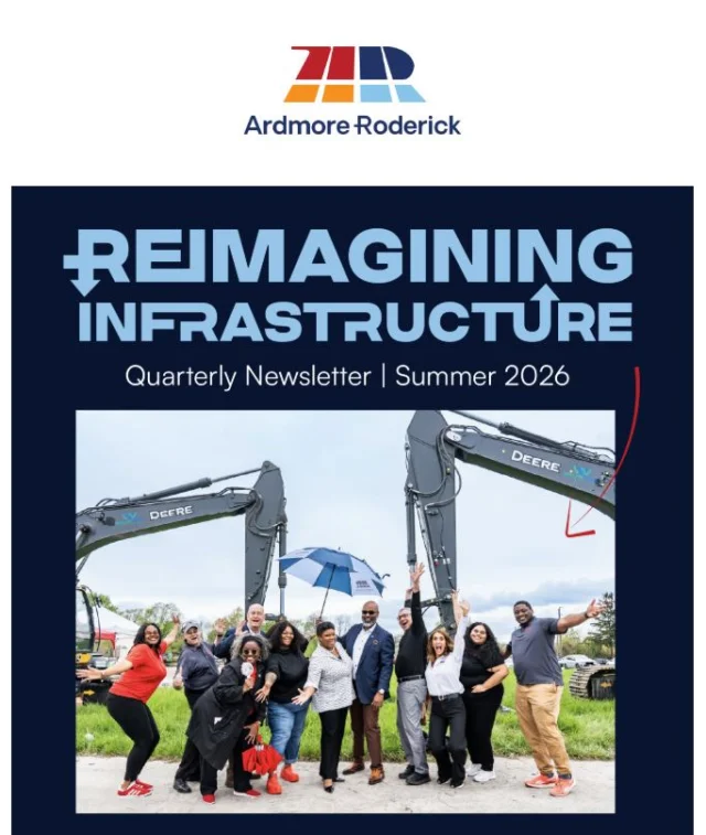 We're excited to share the first edition of the Ardmore Roderick Quarterly Newsletter!

Each issue will highlight company news, project updates, industry insights, community involvement, and the people driving our work across the country.

Read our inaugural newsletter at the link in our bio!

Interested in receiving future editions directly in your inbox? Join our mailing list linked in our bio!

We look forward to staying connected and sharing more of the work we're doing to build stronger communities.

#ArdmoreRoderick #Infrastructure #CivilEngineering #Engineering #ConstructionManagement #Transportation #CommunityImpact